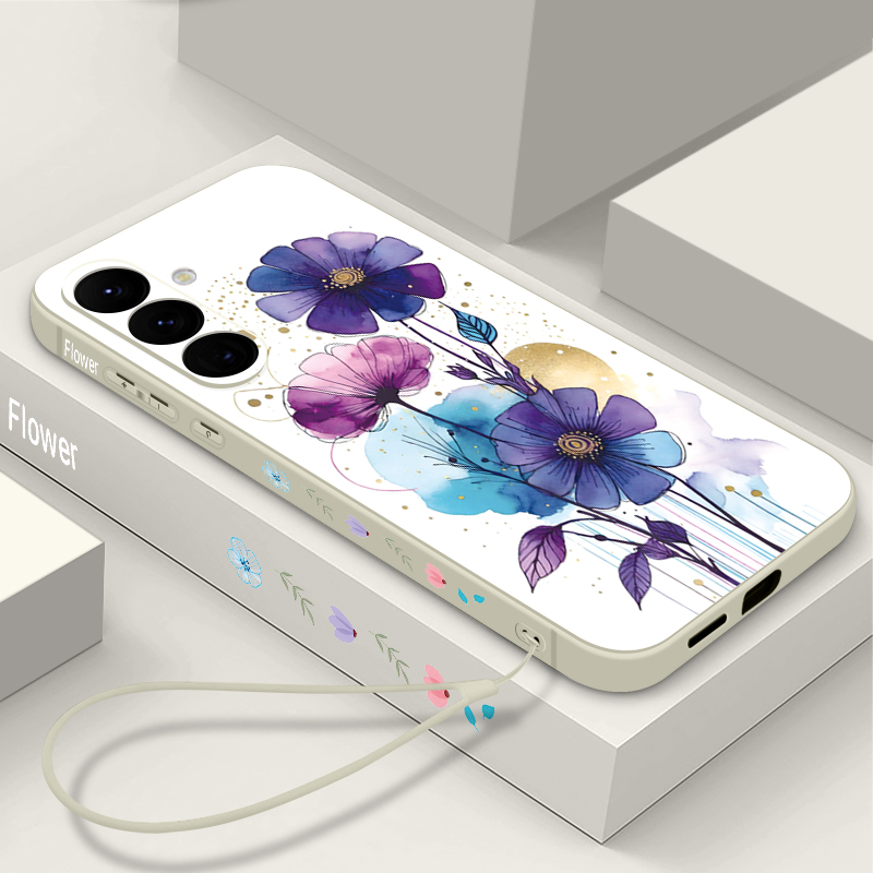 Samsung Galaxy A55 - جراب هاتف إبداعي بتصميم زهور مع
