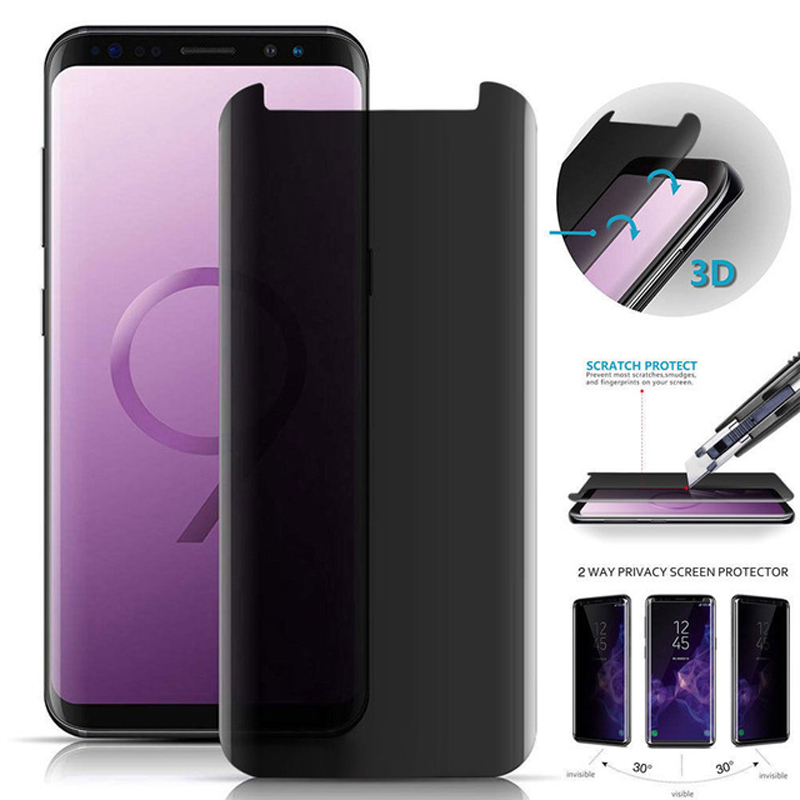 Curved Edge Screen - زجاج مقوى للخصوصية متوافق مع الحافظات