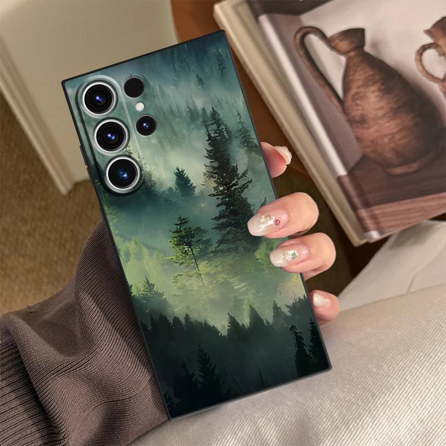Samsung Galaxy S25 - غطاء هاتف بتصميم ضباب الغابة لسامسونج