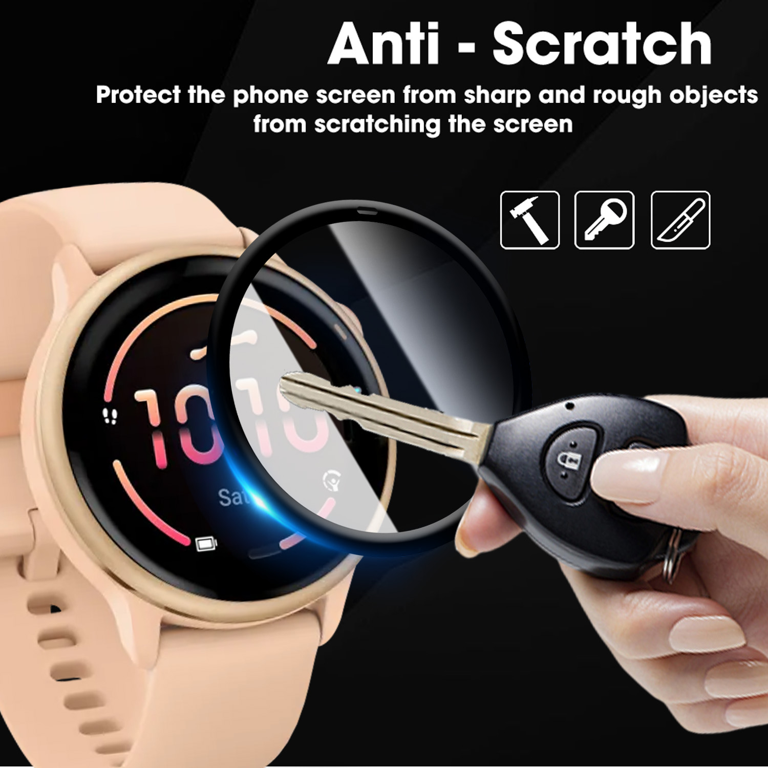 Curved Edge Screen - واقيات شاشة مرنة لساعة Garmin Vivoactive