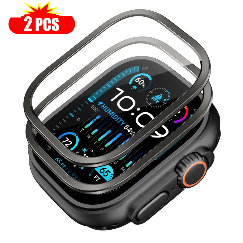 Smartwatch Screen Film - 2 قطعة الزجاج المقسى لساعة أبل