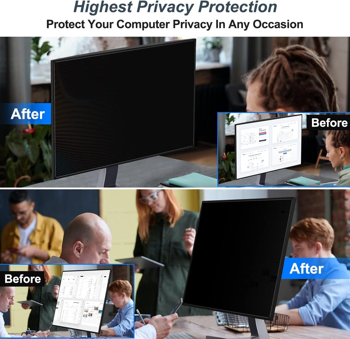 2 حزمة 24 بوصة مرشح شاشة خصوصي - مراجعة Privacy Filter 2Pack وسعره